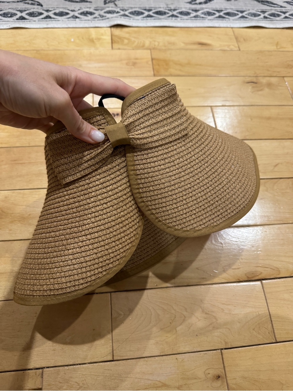 Woven Sun Visor Bucket Hat